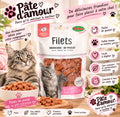 Filets de poulet pour chat – Friandises gourmandes Pâte d’amour