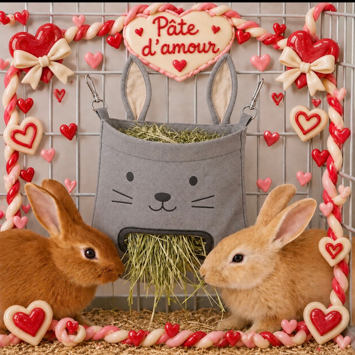 Mangeoire à Foin Lapin 🐰🌾 – Pâte d’amour