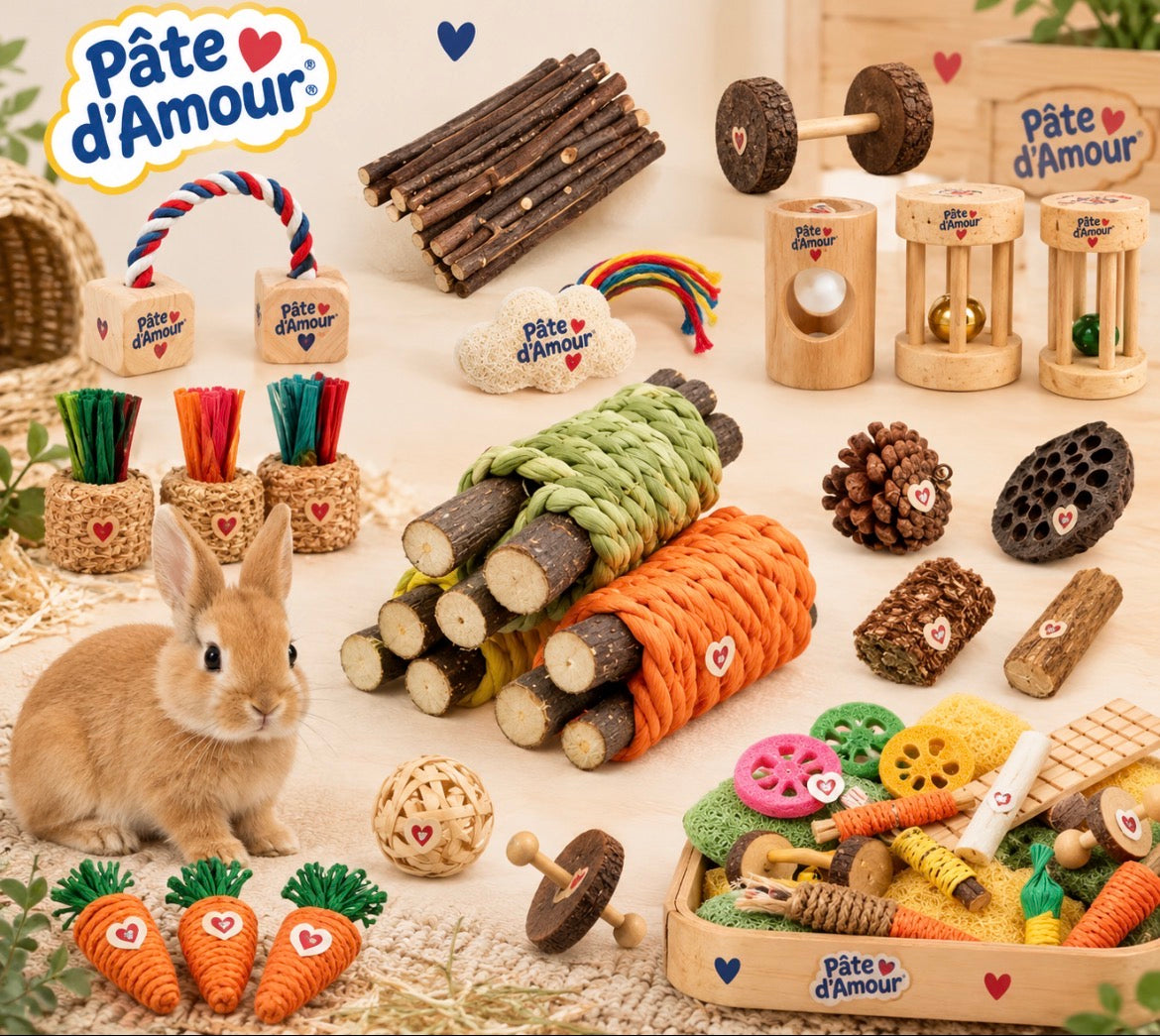 Jouets Naturels à Ronger pour Lapins 🐰🌿