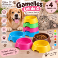 🐾 Gamelles pour chiens et chats – Lot de 4 🐾