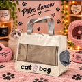🐱 Sac de transport pour chat – Pâtes d’amour 🐾💕
