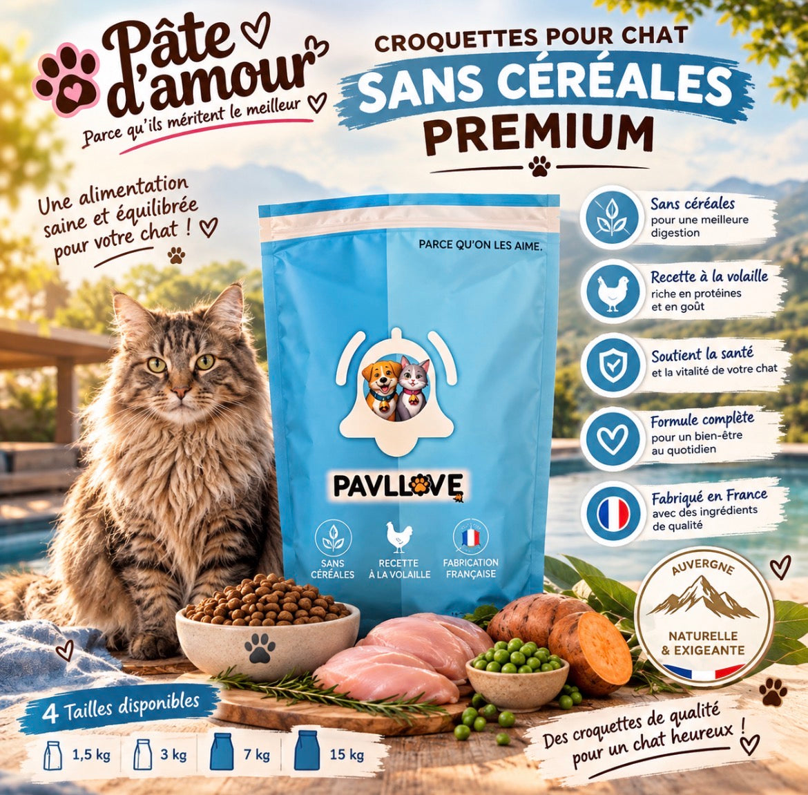 Perfect Fit Adult 1+ – Croquettes au saumon pour chat adulte 1,4 kg