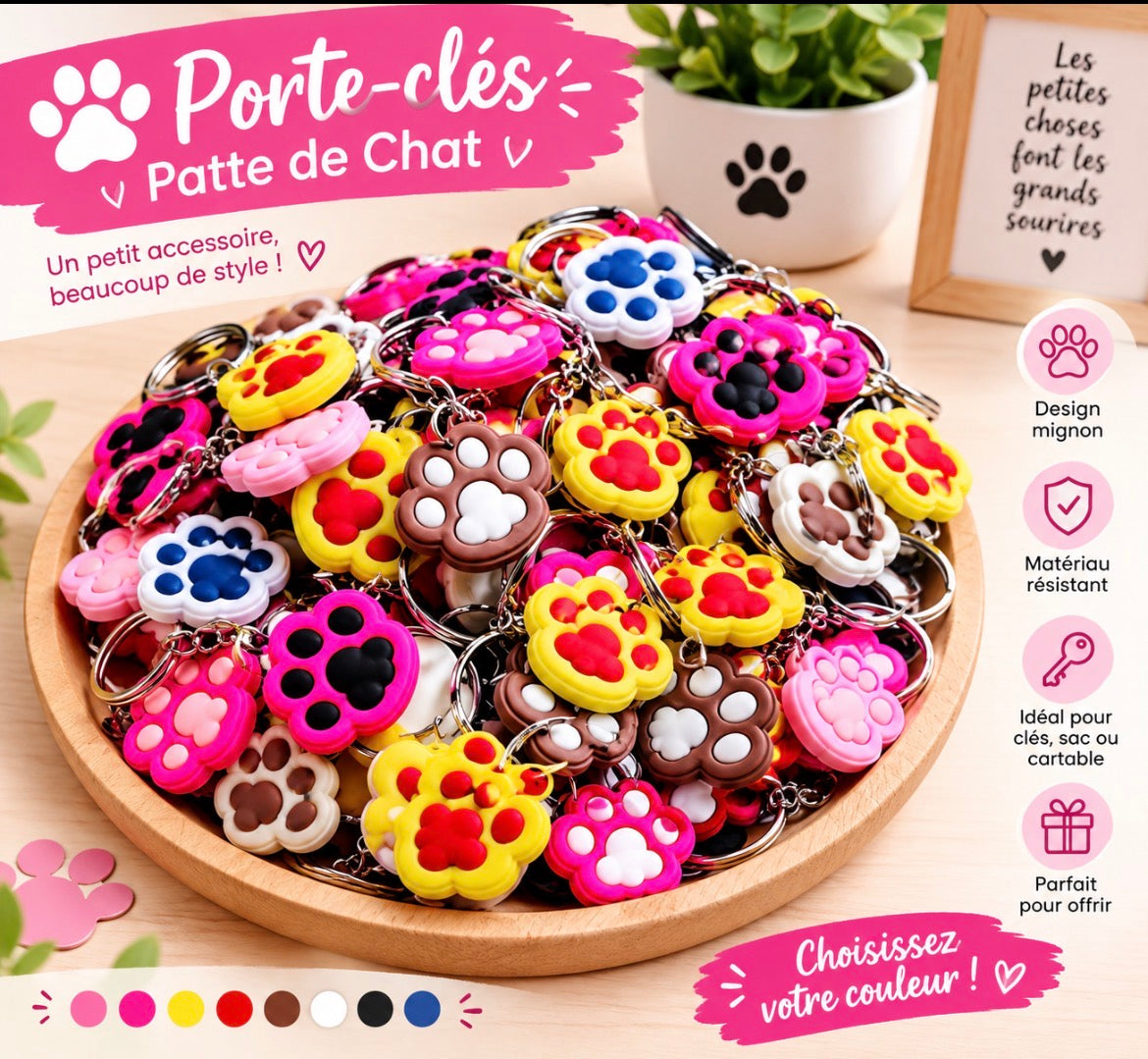 🐾 Porte-clés Patte de Chat
