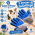 🐾 2 Brosses de Toilettage – Pâtes d’Amour 💙🐶🐱