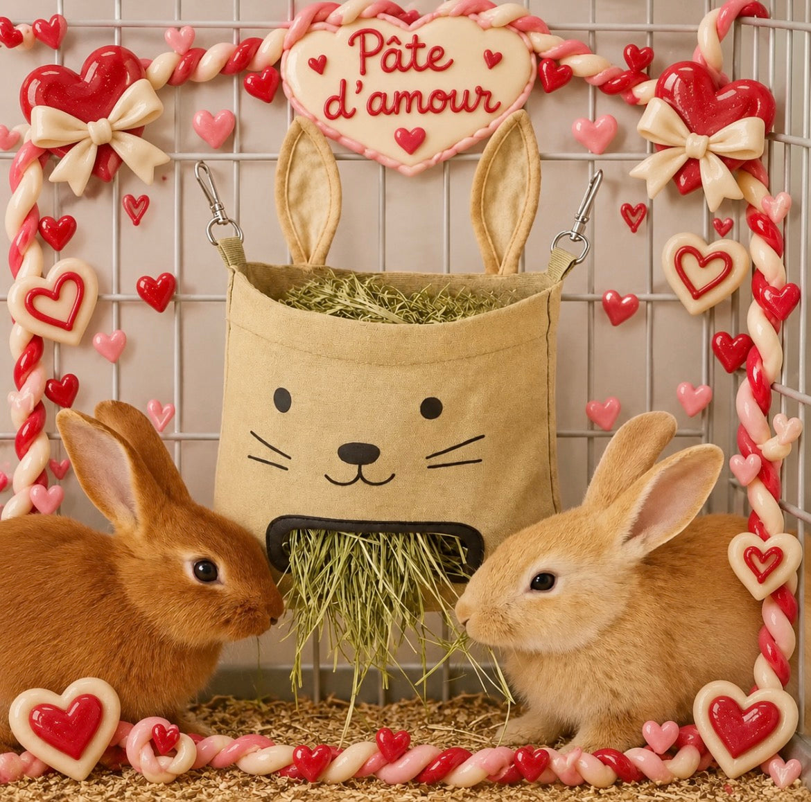 Mangeoire à Foin Lapin 🐰🌾 – Pâte d’amour
